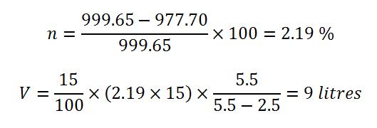 Formule de calcul du volume du vase d'expansion