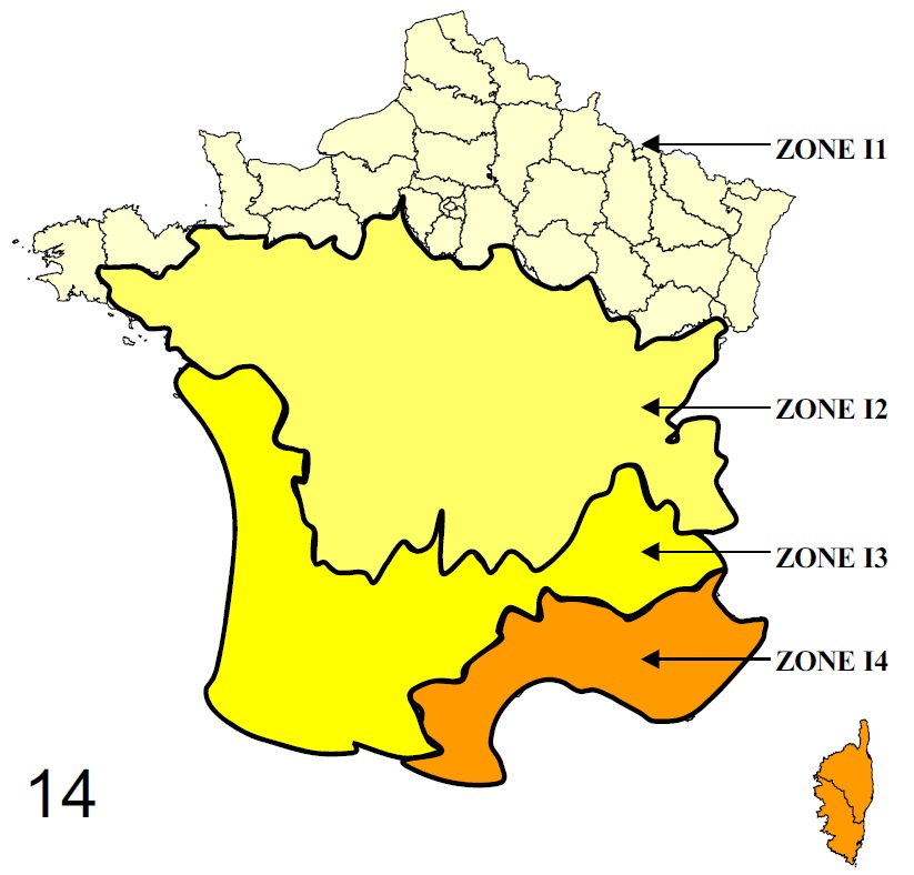 Zones climatiques en France pour la pose d'un chauffe-eau solaire Zones climatiques en France pour la pose d'un chauffe-eau solaire